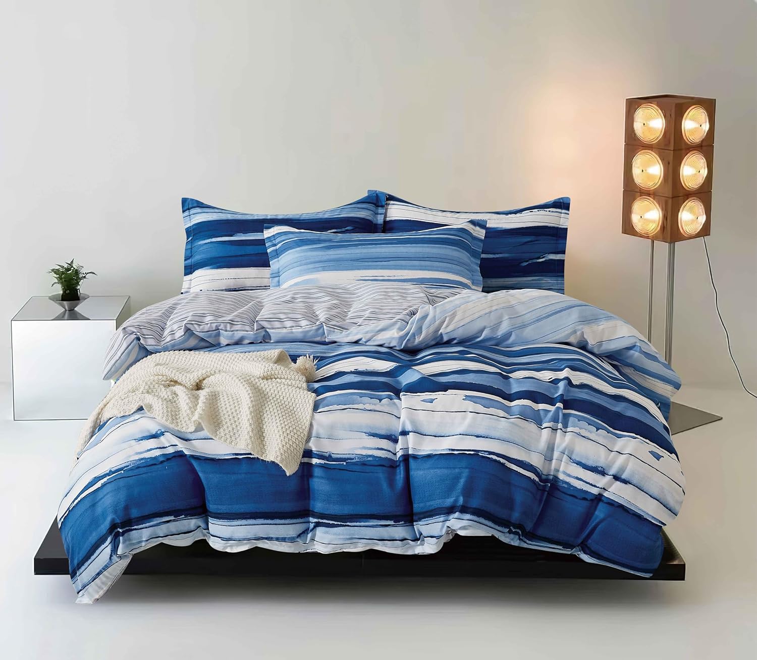 CleverPolly Print Microfibre Quilt Cover Set (Sally, Double)