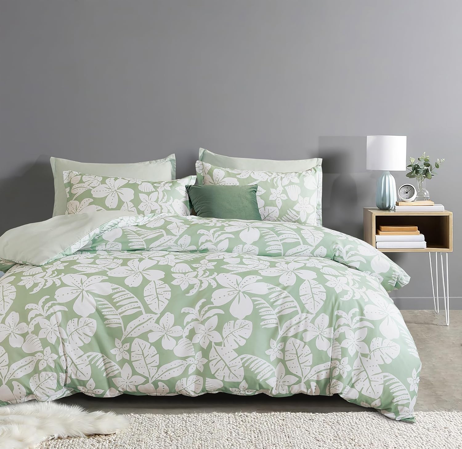 CleverPolly Print Microfibre Quilt Cover Set (Sally, Double)