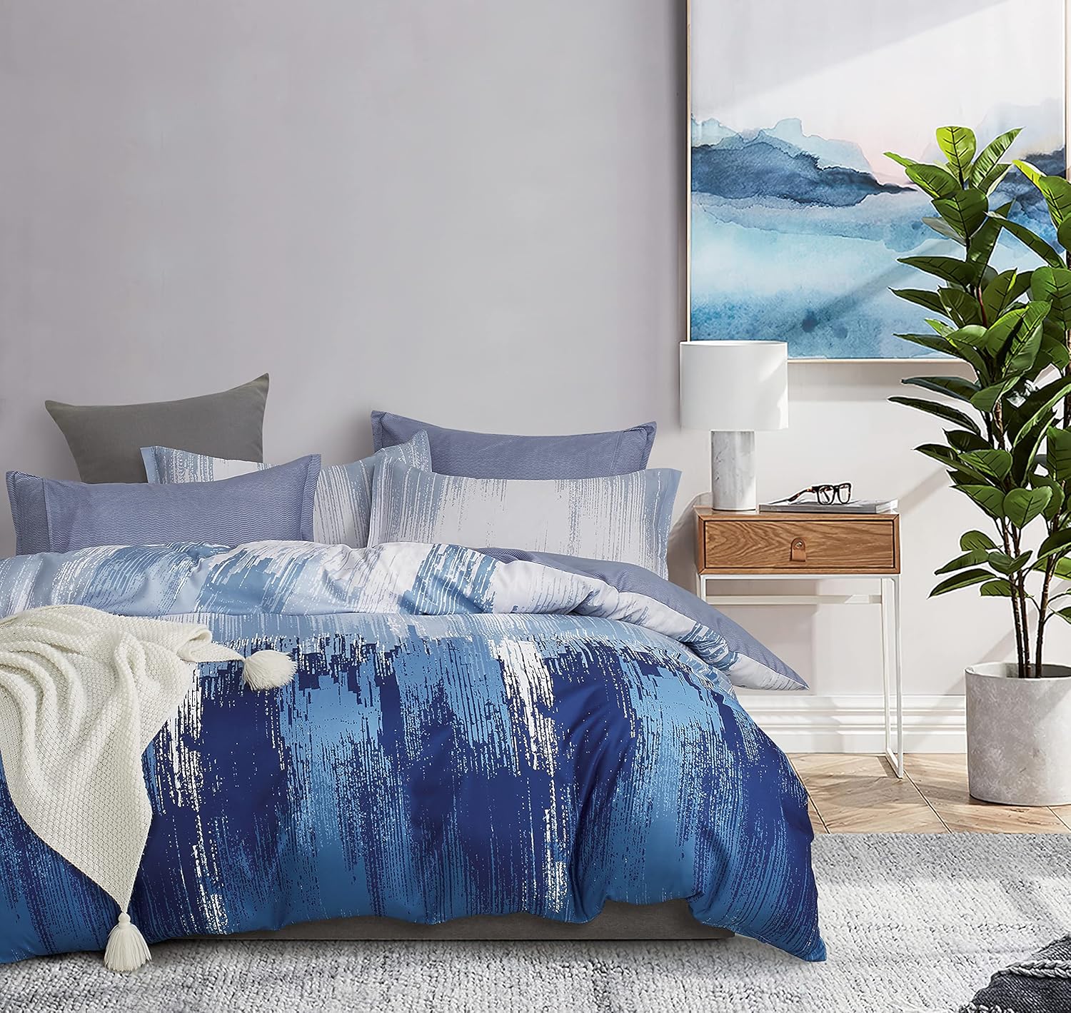 CleverPolly Print Microfibre Quilt Cover Set (Sally, Double)