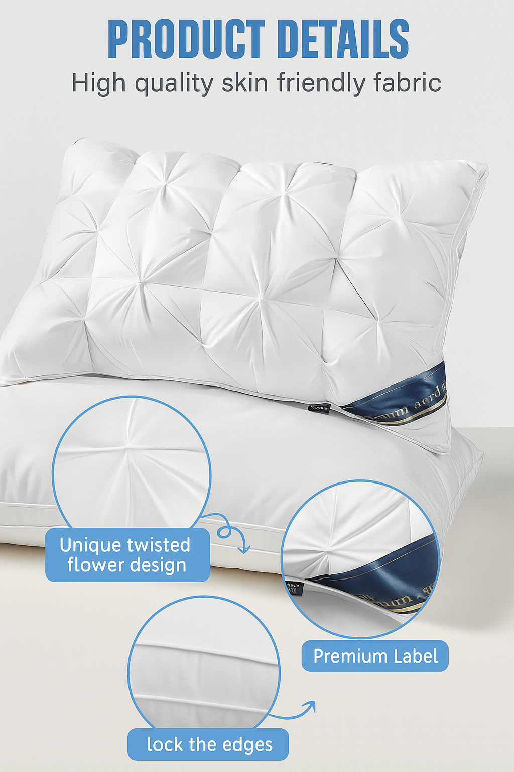 Luxury Hotel-Quality Pillow Queen Size – Ultra Soft